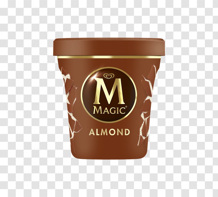 Ice Cream Magnum Gelato Milk White Chocolate - Almond Transparent PNG