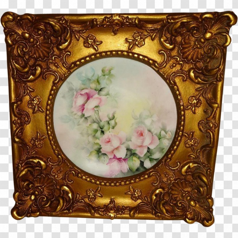 Picture Frames Porcelain Rectangle - Hand-painted Pink Roses Transparent PNG