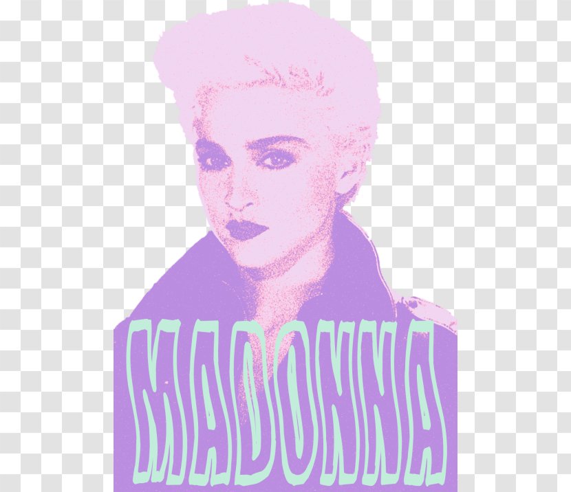 Madonna Portrait -m- 1980s Illustration Forehead - Tree - 80s Transparent PNG
