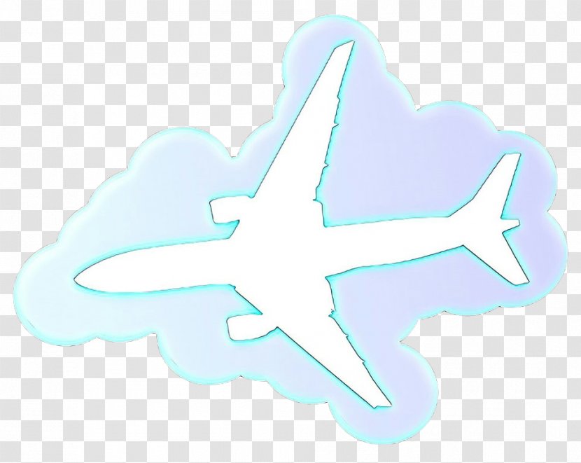 Turquoise Airplane Logo Starfish Transparent PNG
