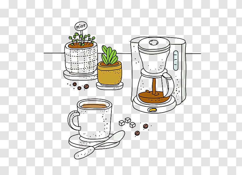 Coffee Illustration - Coffeemaker - Maker Transparent PNG