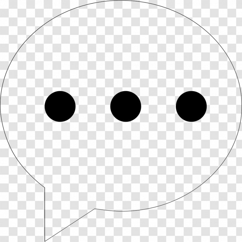 White Facial Expression Smiley Face - Text Messaging - Dots Transparent PNG