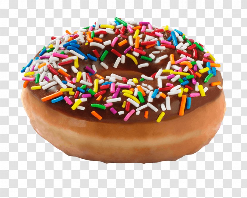 Donuts Cream Custard Sprinkles Krispy Kreme - Cake Transparent PNG