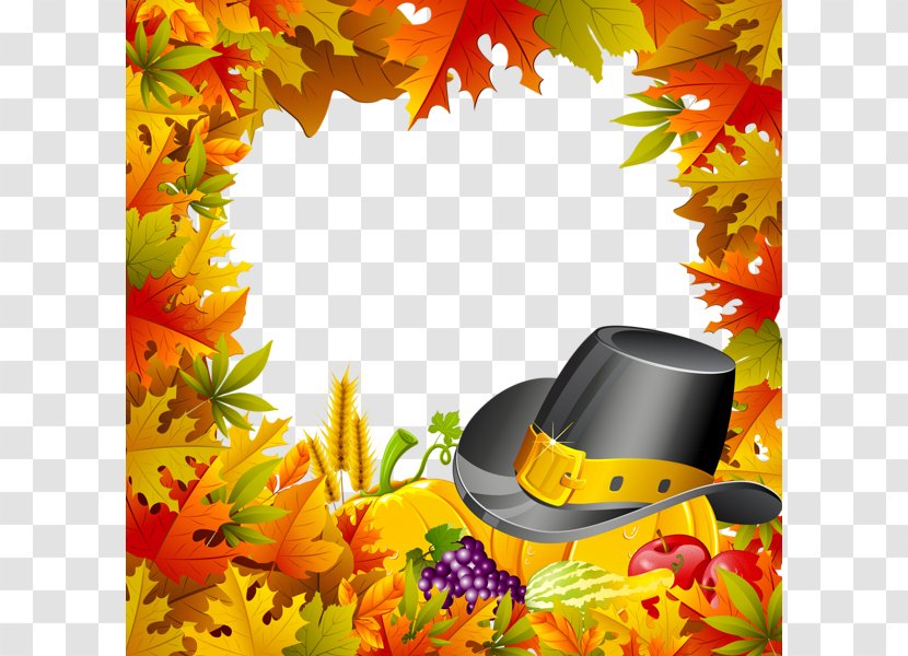 Thanksgiving Picture Frame Film Clip Art - Tree - Autumn Background Border Transparent PNG