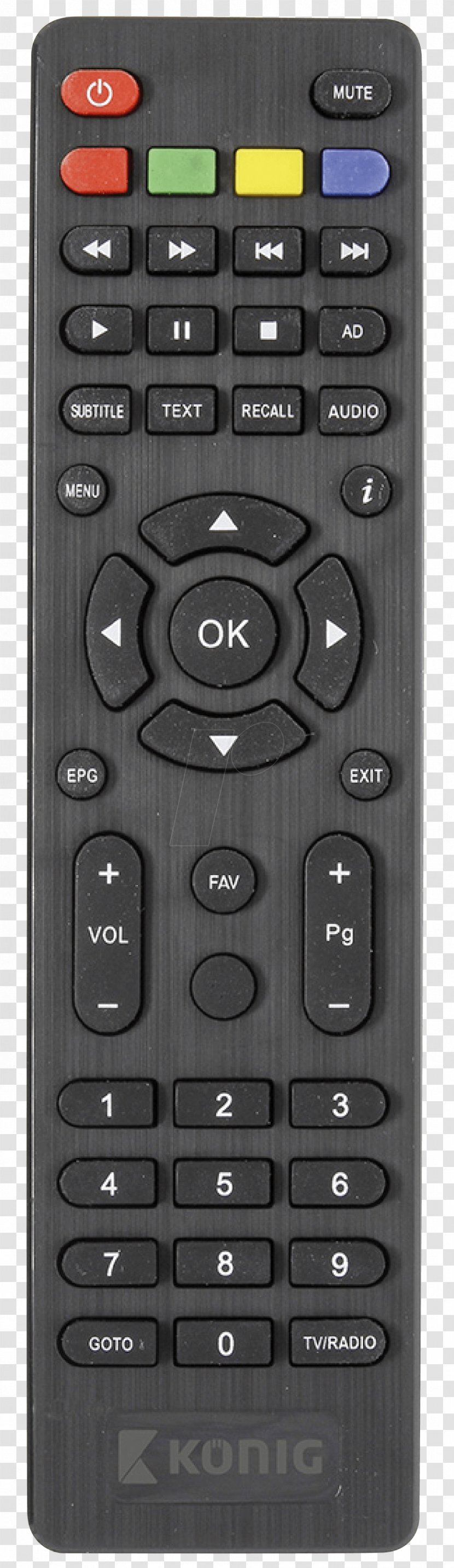 Remote Controls High Efficiency Video Coding Electronics DVB-T2 Digital Broadcasting - Fta Transparent PNG