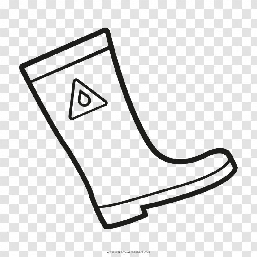 Coloring Book Wellington Boot Drawing Rain - Text Transparent PNG