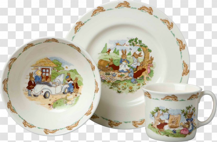 Royal Doulton Bunnykins Tableware Lambeth Staffordshire Potteries - Dinnerware Set - Mug Transparent PNG