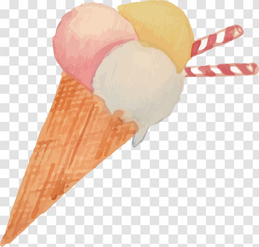 Ice Cream Korean Air Duty Free Shop - Frozen Dessert - Tricolor Vector Transparent PNG