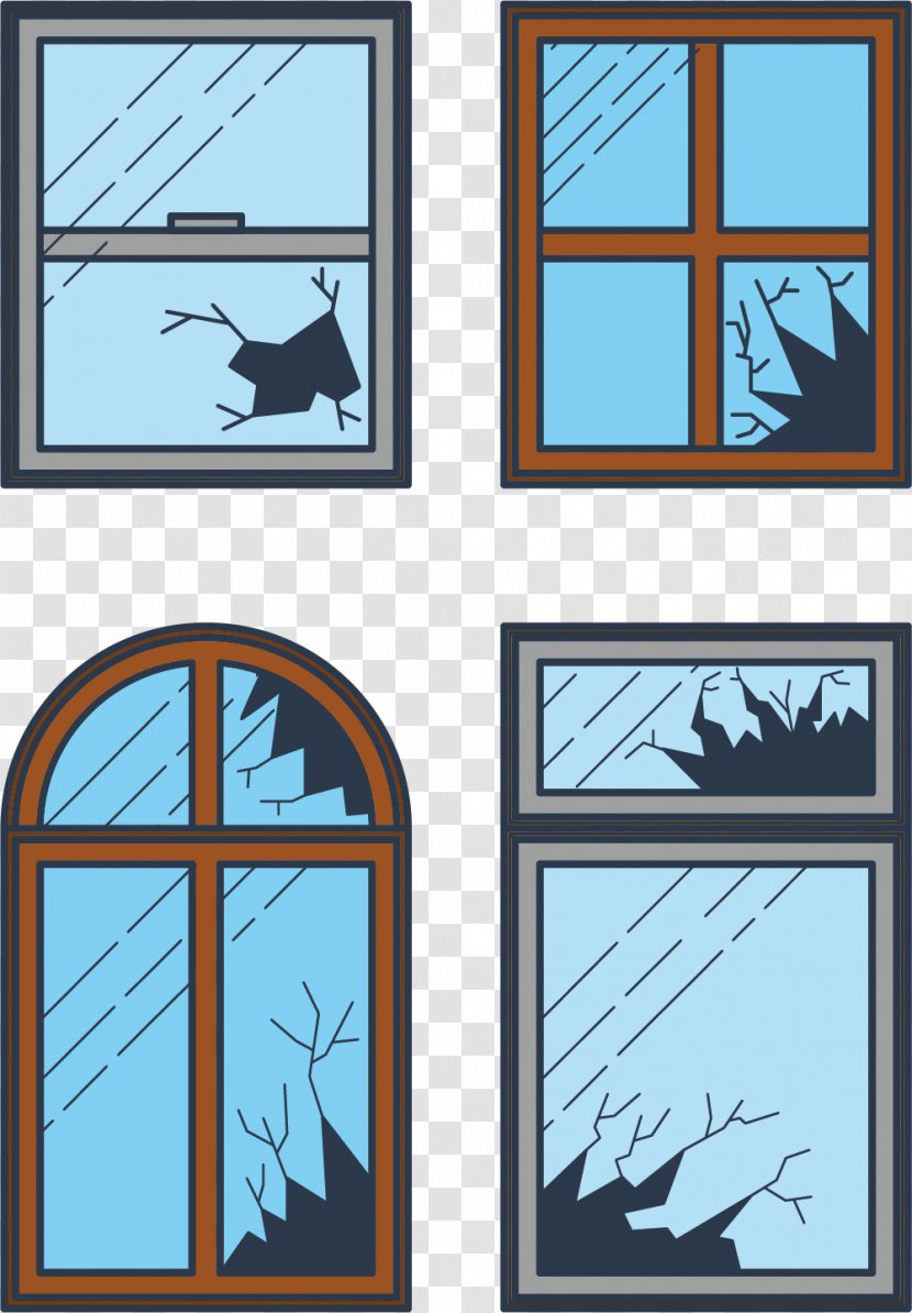 Shatter Broken Windows Theory Clip Art - Glass - Cracked Transparent PNG