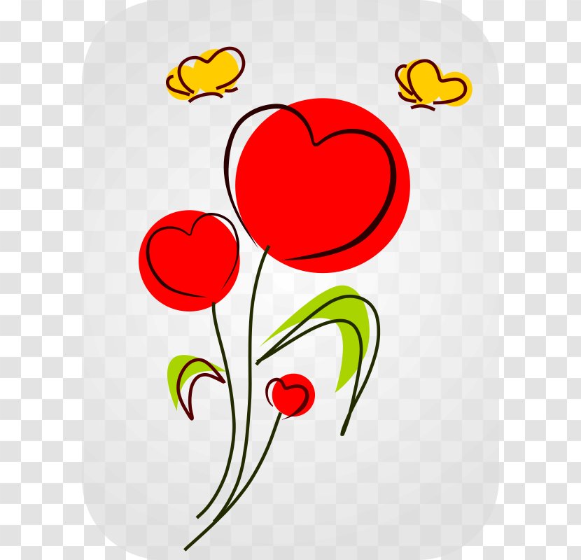 Heart Flower Clip Art - HEART FLOWER Transparent PNG