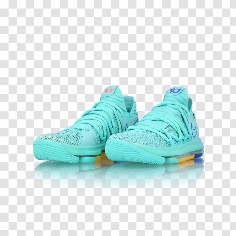 Nike Zoom Kd 10 Free Sports Shoes - Electric Blue Transparent PNG