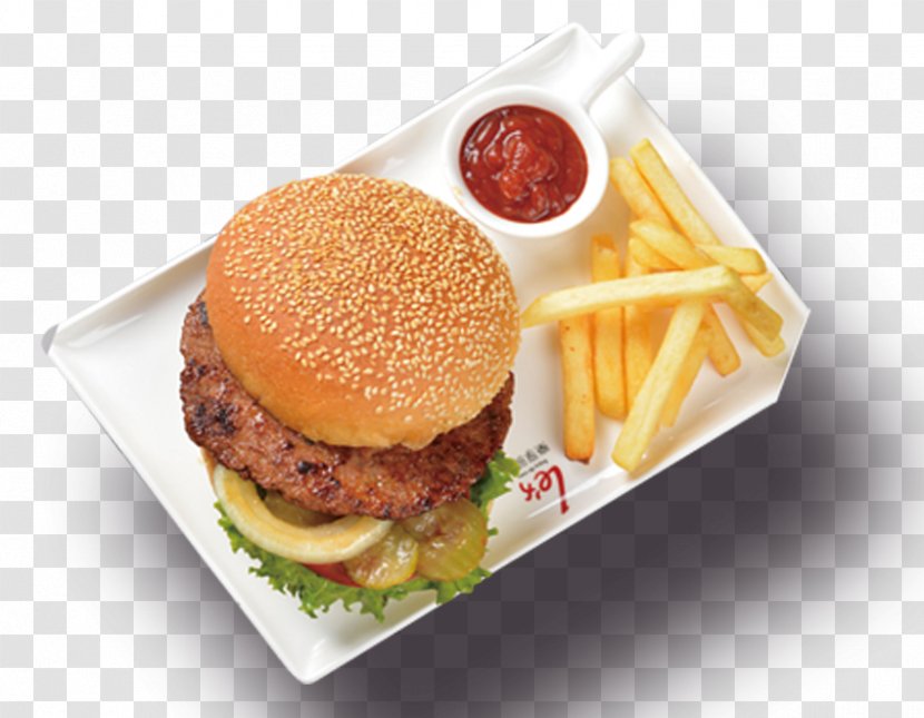 French Fries Hamburger Fast Food Cheeseburger Buffalo Burger - Junk - American Beef Transparent PNG