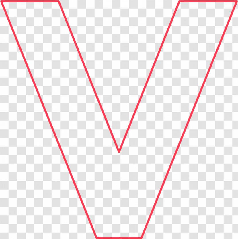 Area Triangle Rectangle Font - Red - V Transparent PNG