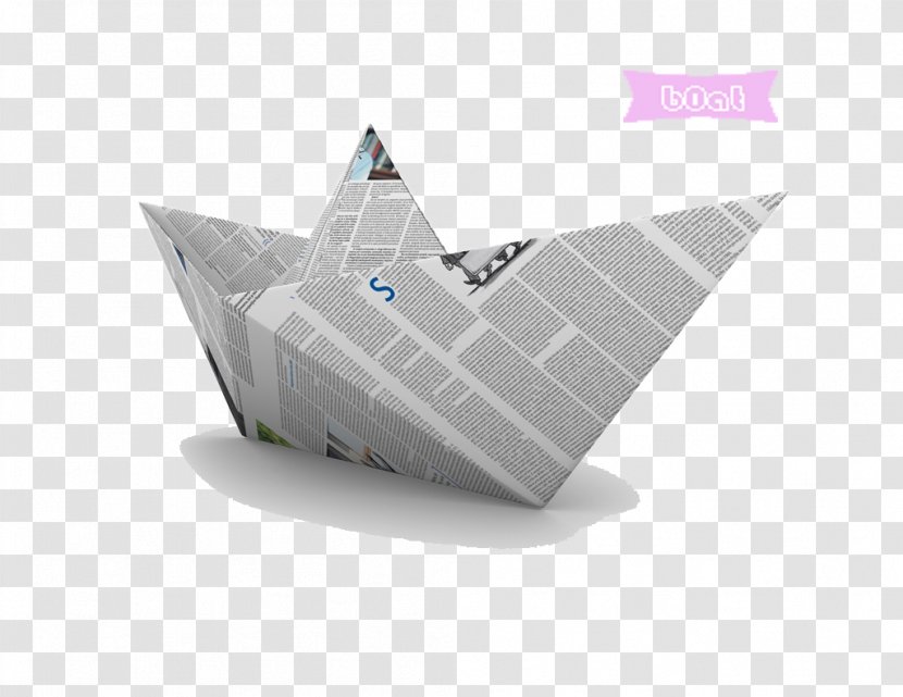 Newspaper Boat Newsprint Illustration - Steamboat Transparent PNG