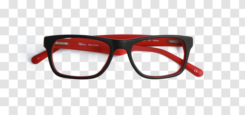 Goggles Sunglasses Red Visual Perception - Glasses - Temple Transparent PNG