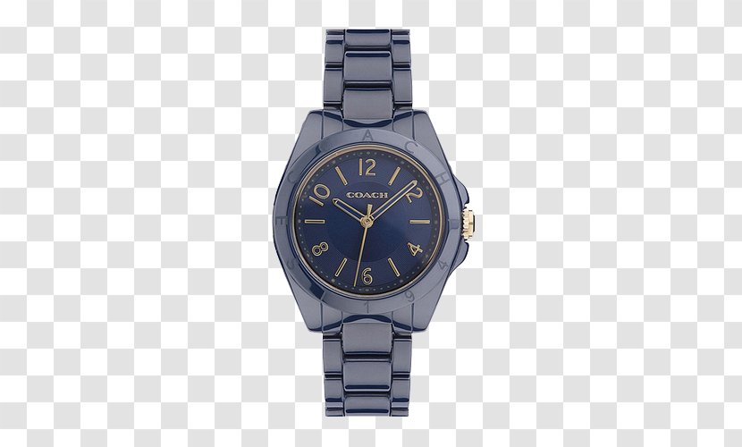 Watch Strap Tapestry Clock - COACH Personalized Blue Ceramic Watches Quartz Female Transparent PNG