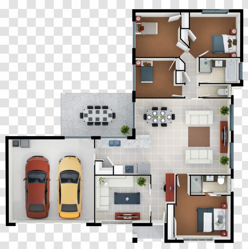 Floor Plan House Building - Pitched Roof Transparent PNG