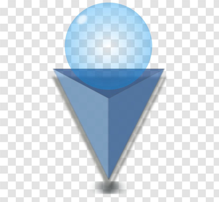 Triangle Sphere - Azure - Spherical Transparent PNG