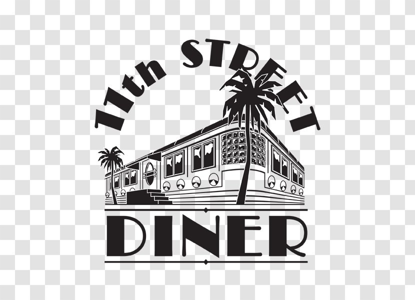 11th Street Diner Breakfast Ocean Drive Coffee Restaurant - Logo - Miami Beach Transparent PNG