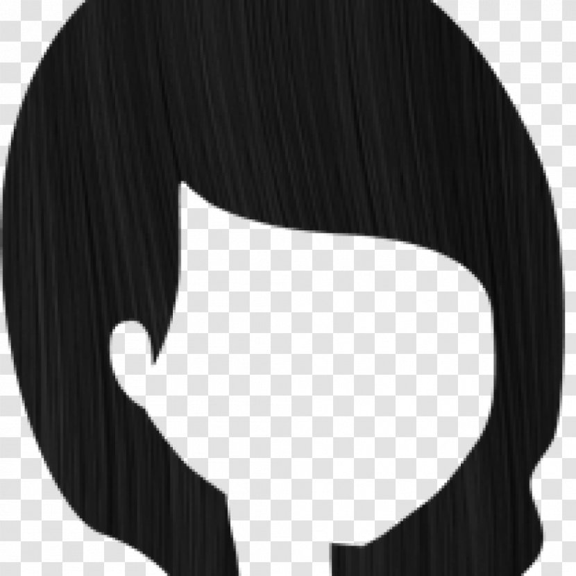 Black Hair White - Line Transparent PNG