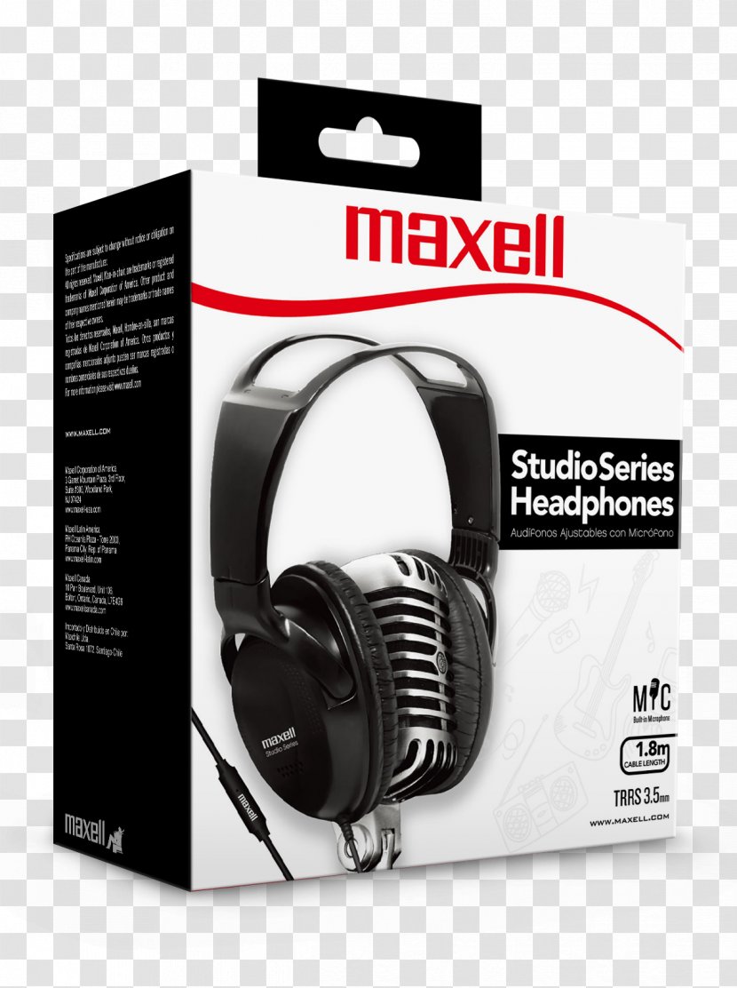 Headphones Microphone Hearing Aid Wireless Maxell - Audio Transparent PNG