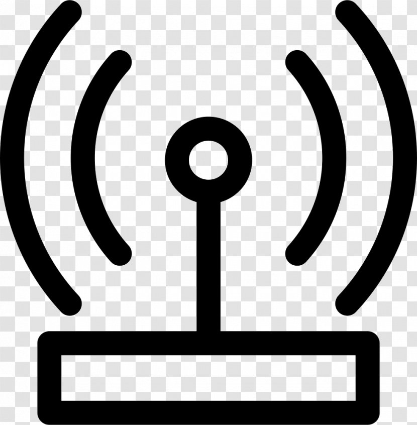 Symbol - Wifi - Black And White Transparent PNG