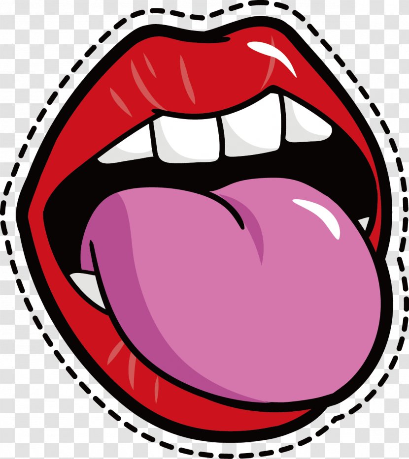 Mouth Cartoon Tongue - Silhouette - Material Transparent PNG