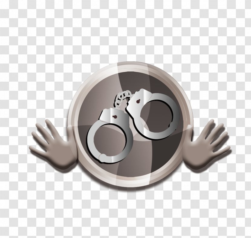 Cartoon Consumer Icon - Gray Circle Handcuffs Decorative Patterns Transparent PNG