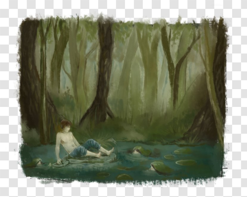 Bayou Watercolor Painting Wetland Ecosystem - Swamp Transparent PNG