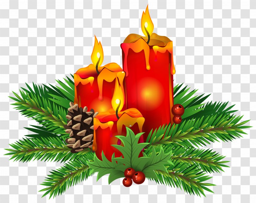 Christmas Day Candle Clip Art - Decoration - Candles Image Transparent PNG