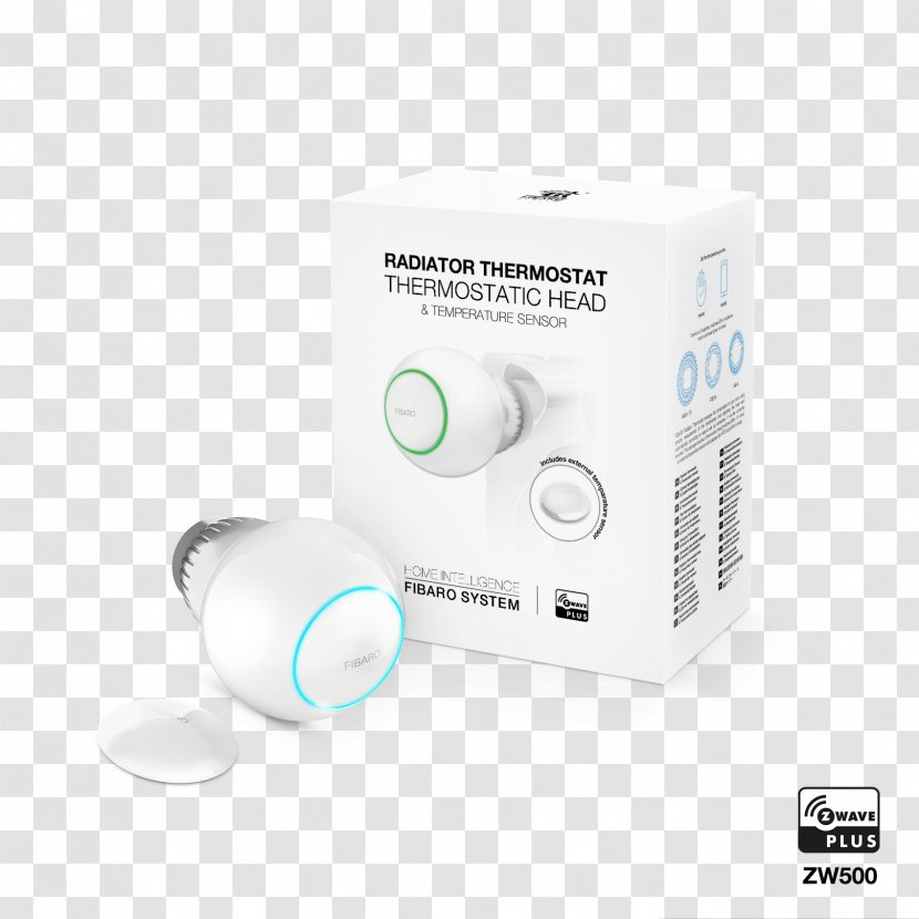 Fibaro The Heat Controller Starter Pack ZW5 EU Z-Wave White Thermostat Thermostatic Radiator Valve Sensor - Heater - No1 Transparent PNG