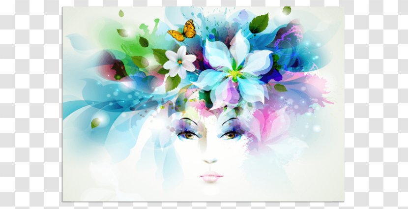 Watercolor Painting Art - Flowering Plant - Woman Transparent PNG