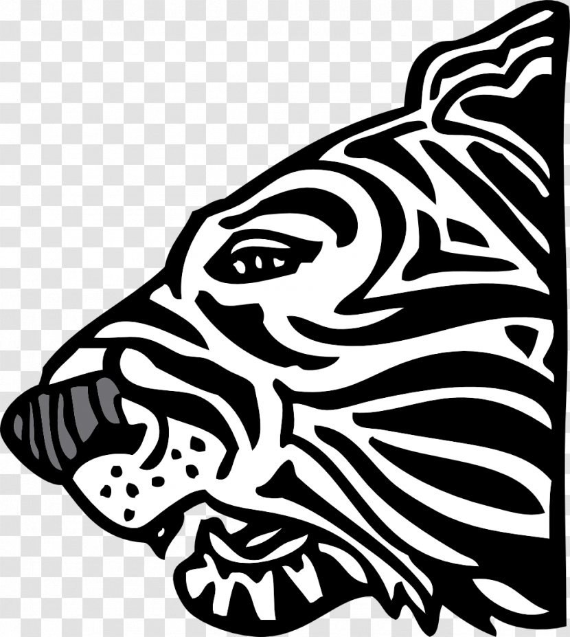 Tiger Drawing Clip Art - Cliparts Black Transparent PNG