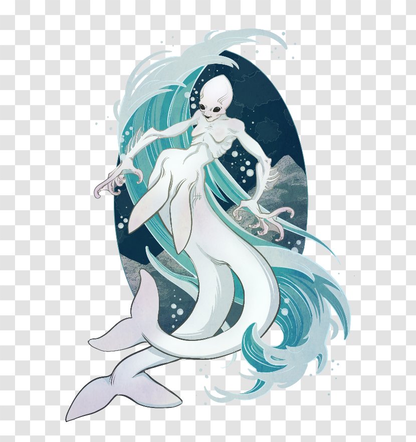 Mermaid Legendary Creature Ningen Mythology Monster - Flower Transparent PNG