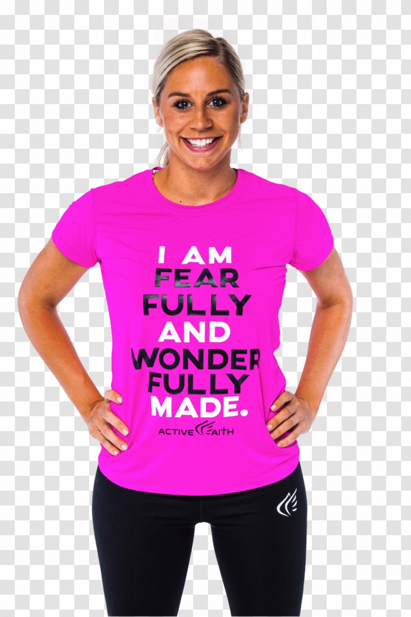 T-shirt Shoulder Sleeve Top Pink M - Gym Wear Transparent PNG