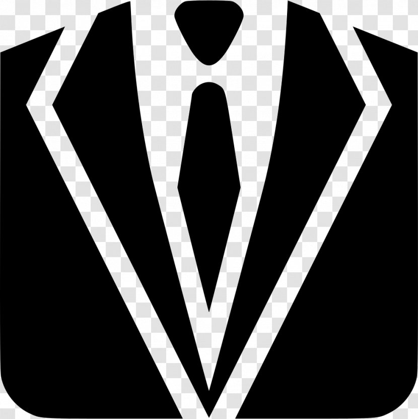 Suit & Tie Coat Clothing Pin - Black And White Transparent PNG