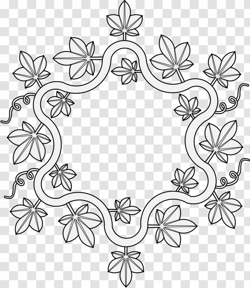 Leaf Clip Art - Line - Sen Department Feather Wreath Of Flowers Transparent PNG