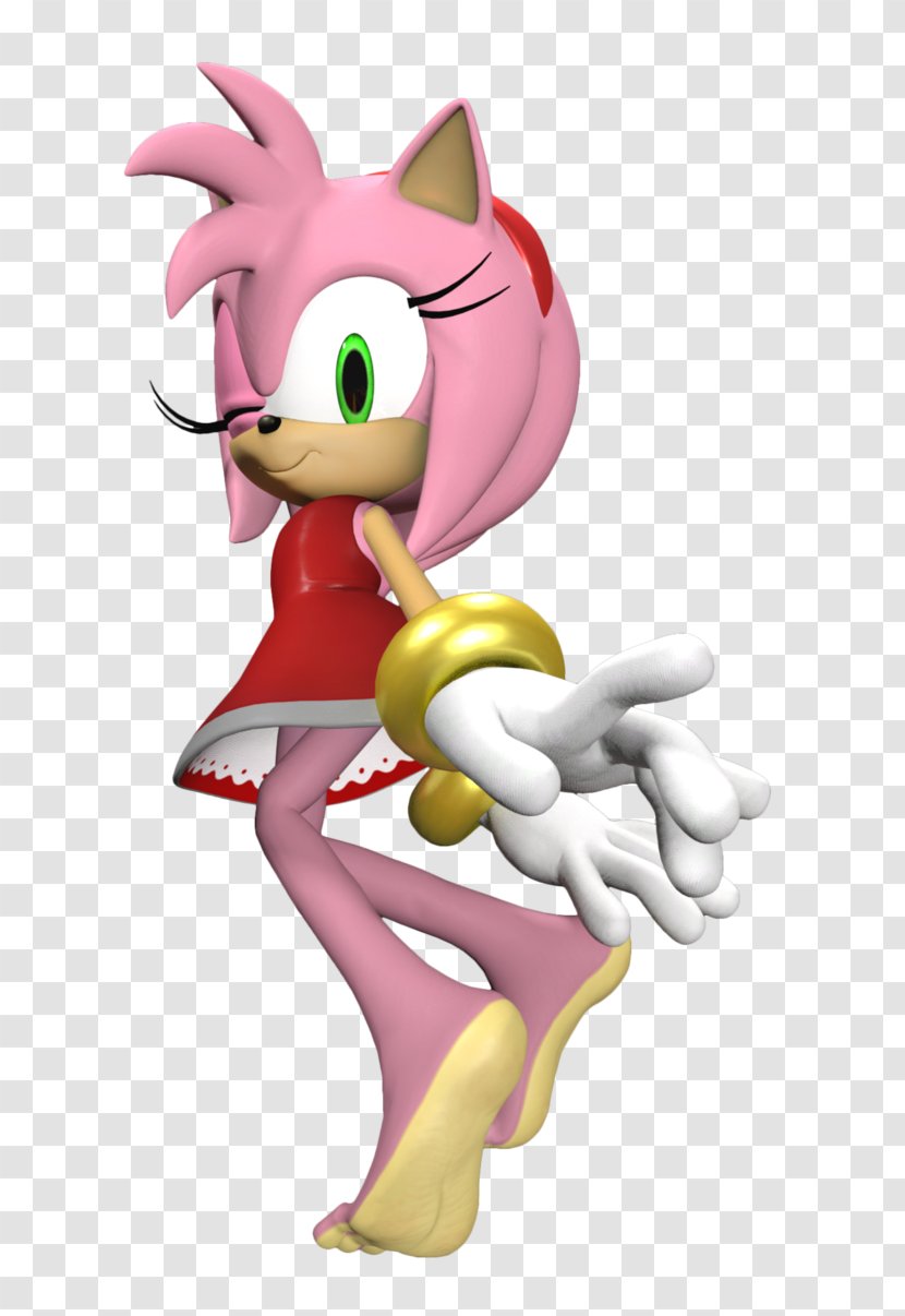 Amy Rose Rouge The Bat Shoe Sonic Hedgehog Barefoot - Cartoon Transparent PNG