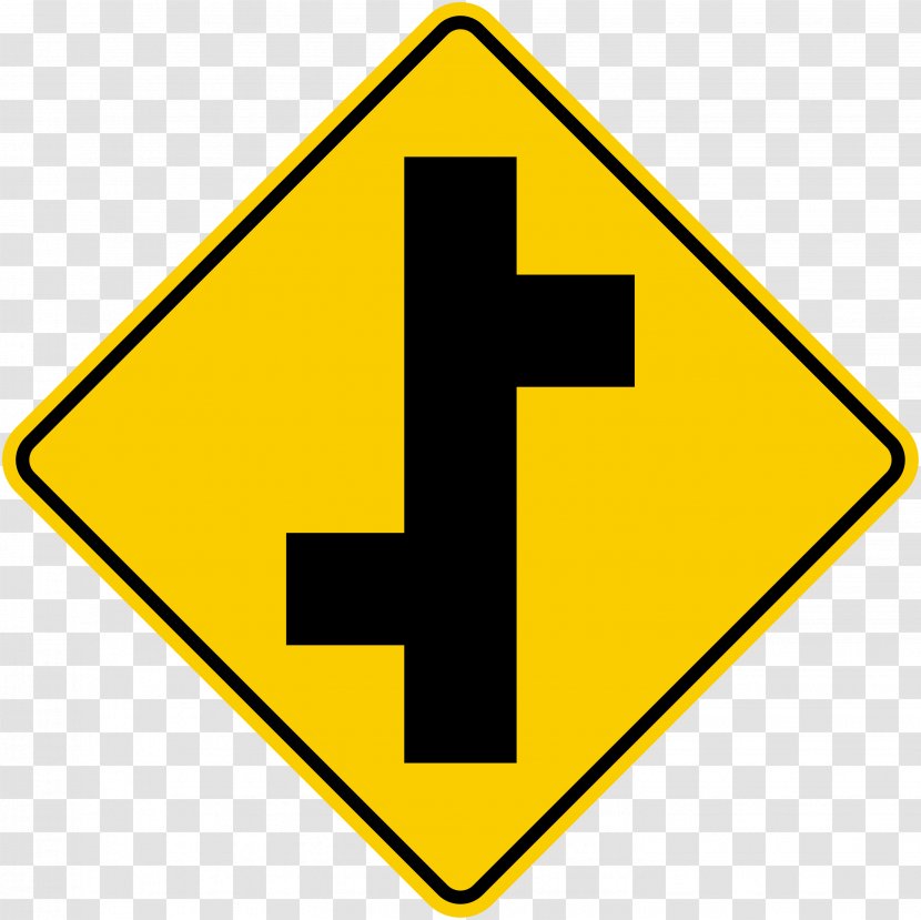 Traffic Sign Warning Road - Crossroads Transparent PNG