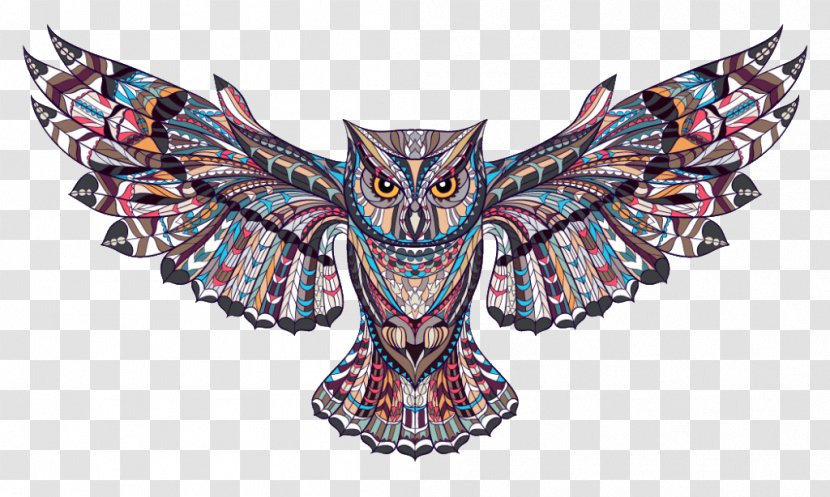 Owl Bird Euclidean Vector Drawing - Pattern Transparent PNG