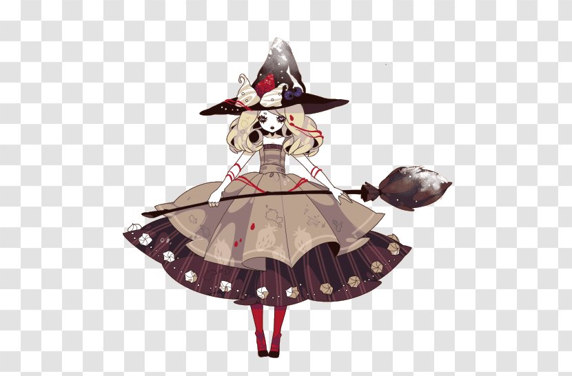 Comics Illustration - Puppeteer - A Witch With Long Hat Transparent PNG