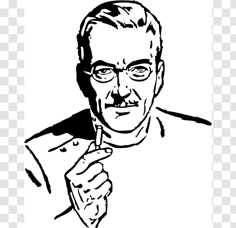 Man Black And White Clip Art - Cartoon - Men Cliparts Transparent PNG