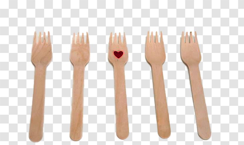 Wooden Spoon Google Images - Cutlery - Five Fork Creative Love Buckle Free Transparent PNG