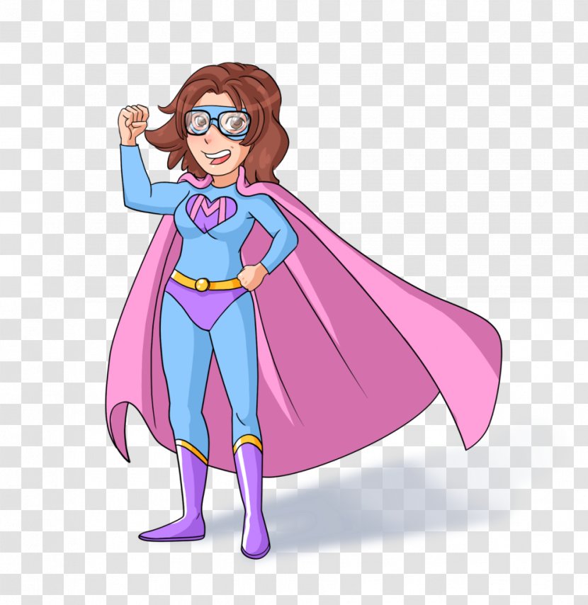 Mother Woman Drawing Superhero - Costume Design - Super Mom Transparent PNG