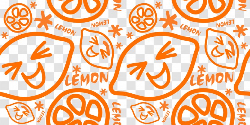 Cartoon Clip Art - Brand - Lovely Lemon Pattern Transparent PNG