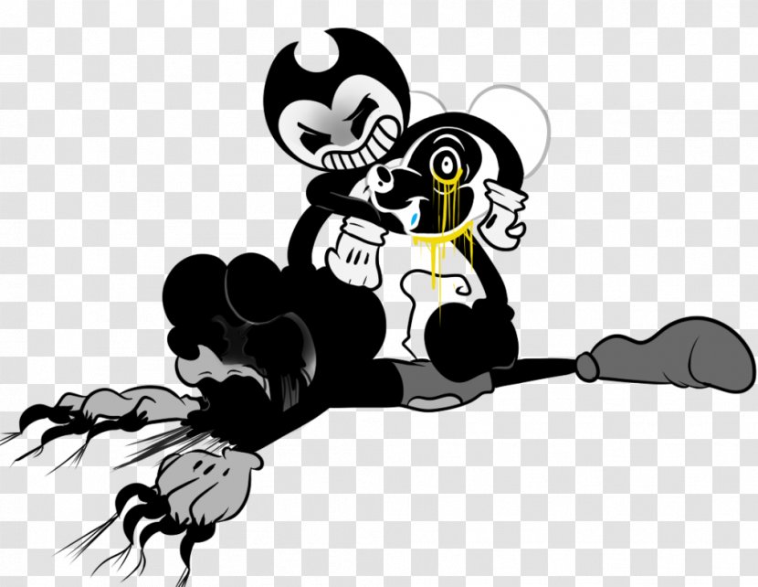 Mickey Mouse Bendy And The Ink Machine Epic Fan Art - Cartoon Transparent PNG