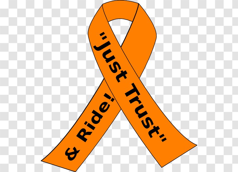 Orange Ribbon Awareness Clip Art - Royaltyfree - Trust Transparent PNG