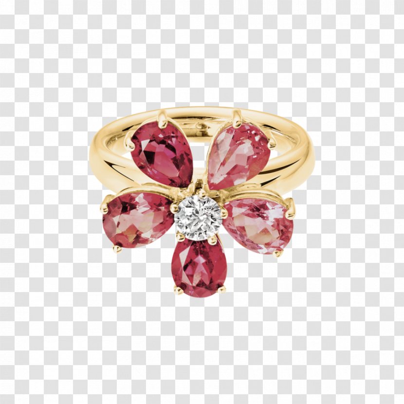 Ruby Brooch Body Jewellery Magenta - Gemstone Transparent PNG