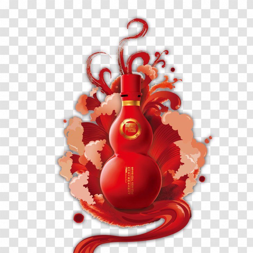 China Red Bottle - Cdr - Chinese Wine Transparent PNG