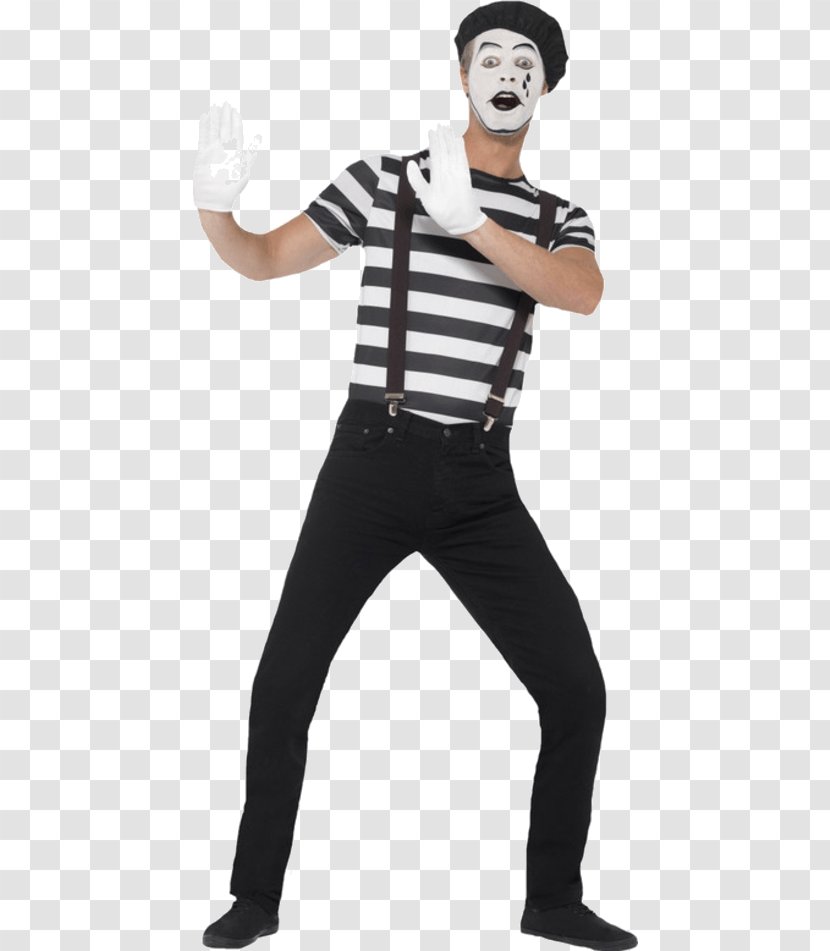 T-shirt Costume Party Mime Artist Clothing - Halloween Transparent PNG
